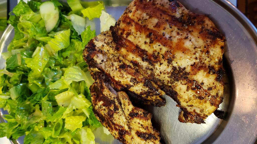 Greek Style Chicken Breast · Charbroiled marinated chicken breast.