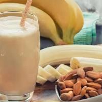 The Bannut · Ingredients; 50 grams of vanilla protein, almond milk, banana, and almonds.