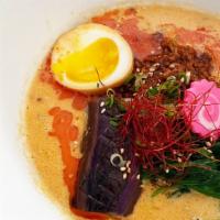 Reddo · A deliciously balanced soup with hot spiciness from rayu Japanese chili oil and a mellow nut...