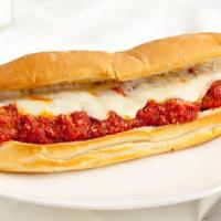 Meatball Sub · Meatballs, provolone cheese, parmesan cheese, housemade marinara