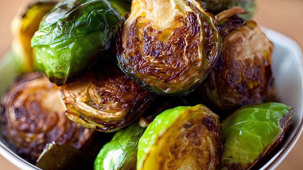 Fried Brussels Sprouts · Parmesan and balsamic glaze.