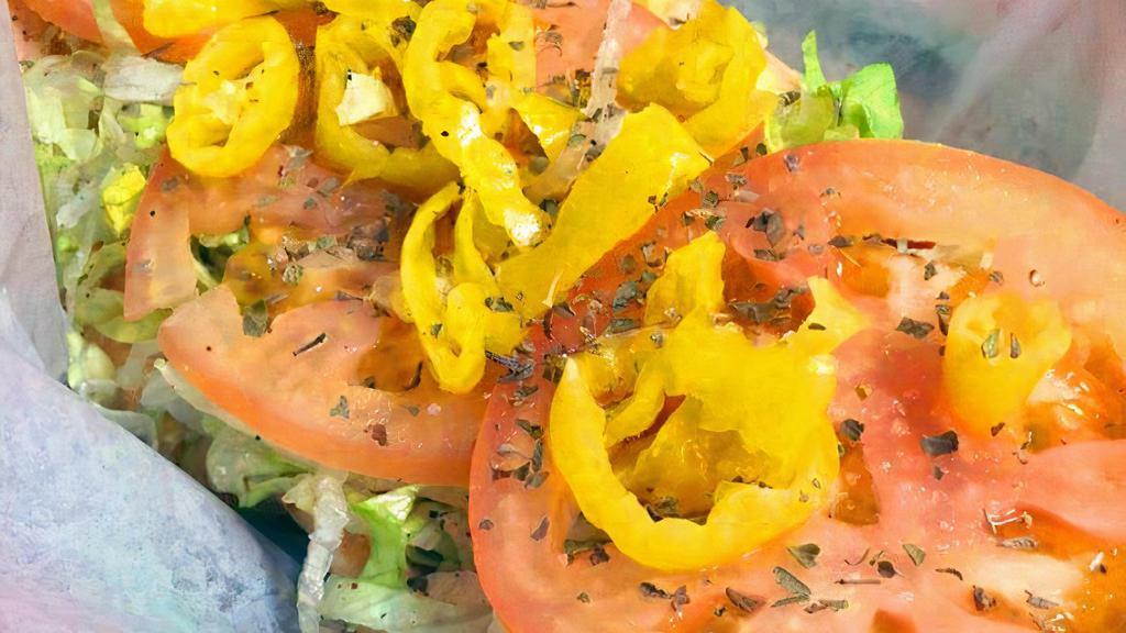 Boo'S Veggie Hoagie · Served with mayonnaise, lettuce, tomato, onion, pepper, oregano, hoagie dressing, and banana pepper on an authentic amoroso roll and with your choice of cheese.