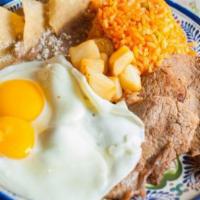 Steak And Eggs · Our Traditional Carne Asada Steak Paired With Eggs Any Style