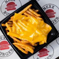 Cheese Fries · Our crispy Beer-Battered French Fries with 2 slices of American cheese.
