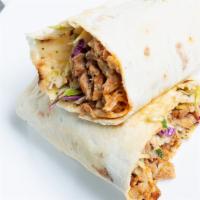 Chicken Shawarma Wrap · Pita wrap with your choice of cabbage salad. Served with pickles and chili peppers. All shaw...