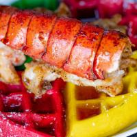 Lobster & Waffles · 8oz Lobster Tail with Belgian Waffle