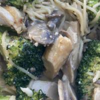 Chicken Primavera · Angel hair pasta, sauteed chicken breast, broccoli, mushroom, snow pea and garlic. Choice of...