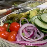 Tuna Salad · Fresh green salad  ingredients with tuna topping
