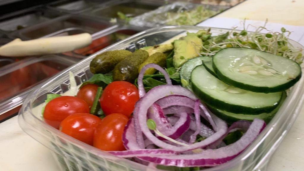 Tuna Salad · Fresh green salad  ingredients with tuna topping