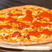 Red Ocean Pizza · Mozzarella cheese, garlic, marinara on top.
