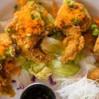 Softshell Crab · Whole softshell grabs battered and fried, served with a side of ponzu sauce