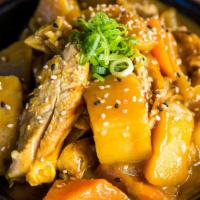 Chicken Curry Bowl · Charbroiled chicken served with potato, carrot, and onion in a yellow curry sauce.