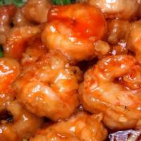 Honey Glazed Shrimp · Favorite, hot & spicy. Sweet and tangy reddish honey glaze sauce.