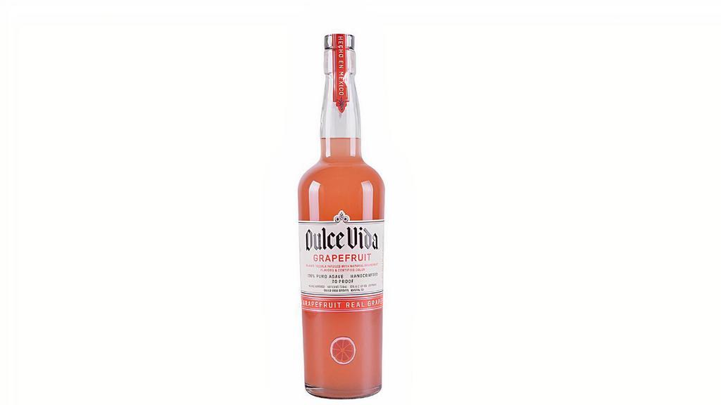 Dulce Vida Grapefruit 750Ml · Mexico- Handcrafted from 100 percent blue agave, then infused and uniquely blended with real grapefruit juice that makes this packed with flavor. Enjoy as a shot, on the rocks or simply add sparkling water.