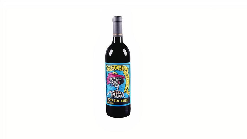 Chronic Cellars Sofa King Bueno 750Ml · This well balanced and approachable wine has a beautiful purple color. The oak is integrated and gives the juice a light toast character with caramelized sweet notes. Aromas of leather, red currant and black tar