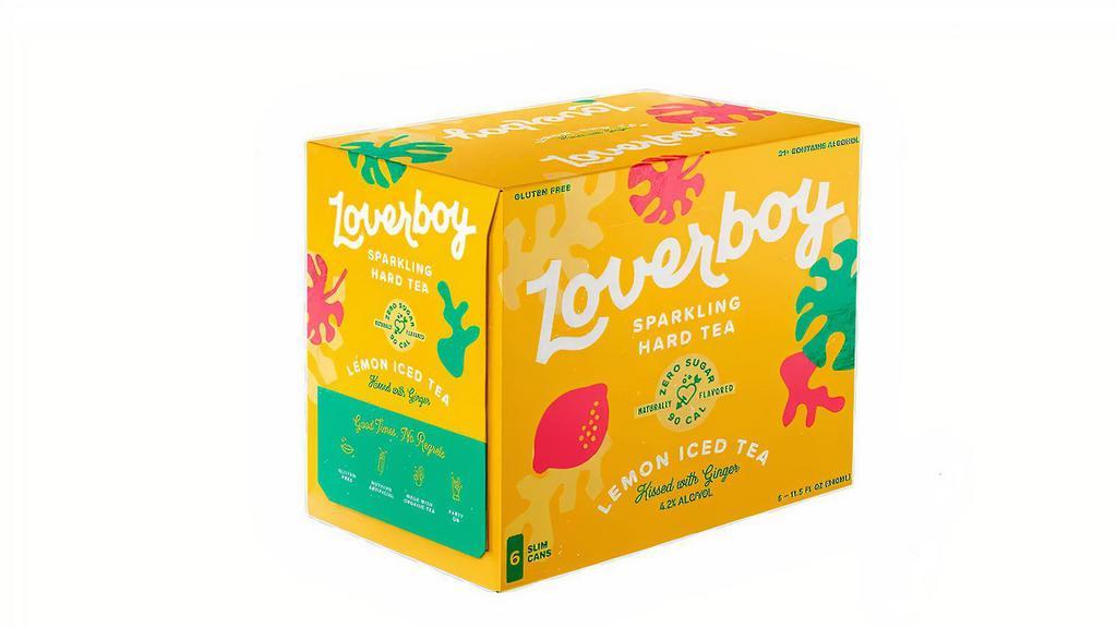 Lover Boy  Lemon Iced Tea 6Pk · Our sparkling hard teas have zero sugar, are monk fruit sweetened, and have only 90 calories.
