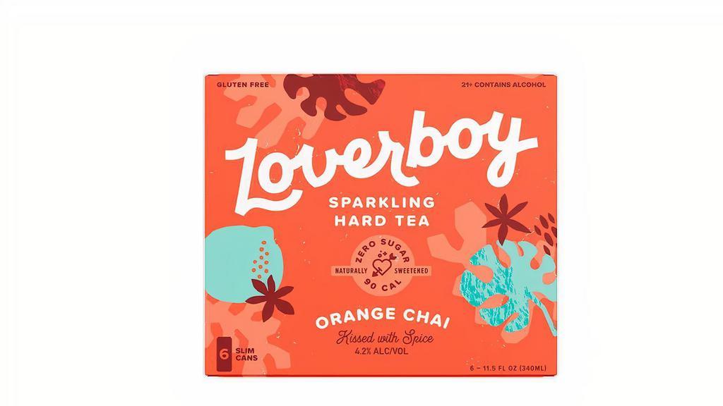 Loverboy Orange Chai 6Pk · Our sparkling hard teas have zero sugar, are monk fruit sweetened, and have only 90 calories.