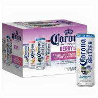 Corona Hard Seltzer Berry Mix Variety Pack  · Alcoholic sparkling water with a splash of natural flavors, including Blueberry-Acai, Strawb...