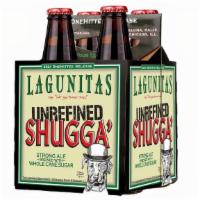 Lagunitas Unrefined Shugga 4Pk · It all began with a botched batch of barleywine. Lagunitas added brown sugar to a stuck batc...