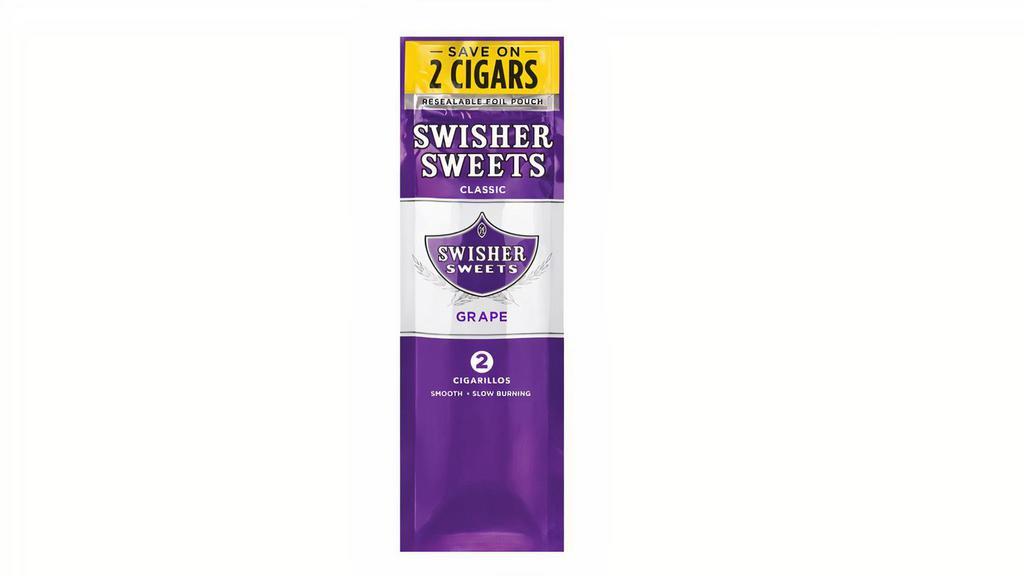 Swisher Sweets Grape · The originals, the tried and true, the Classics. Since 1958, Swisher Sweets cigarillos have been delivering a satisfying smoke that will never go out of style. While the lineup has changed over the years, one thing remains the same; their commitment to sourcing the best tobacco to develop cigarillos adult consumers love. Enjoy the aroma and taste legends are made of.