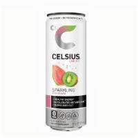 Celsius Kiwi Guava · Celsius Sparkling Kiwi Guava Fitness Drink, Zero Sugar, 12oz. Slim Can