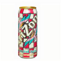 Arizona Iced Tea Raspberry · With all natural flavors. Original brand. Vitamin C fortified. Antiox: Vitamin C antioxidant...