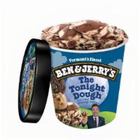 Ben&Jerrys The Tonight Dough · Carmel & Chocolate Ice Creams With Chocolate Cookie  Swirls & Gobs Of Chocolate ( One Pint )...