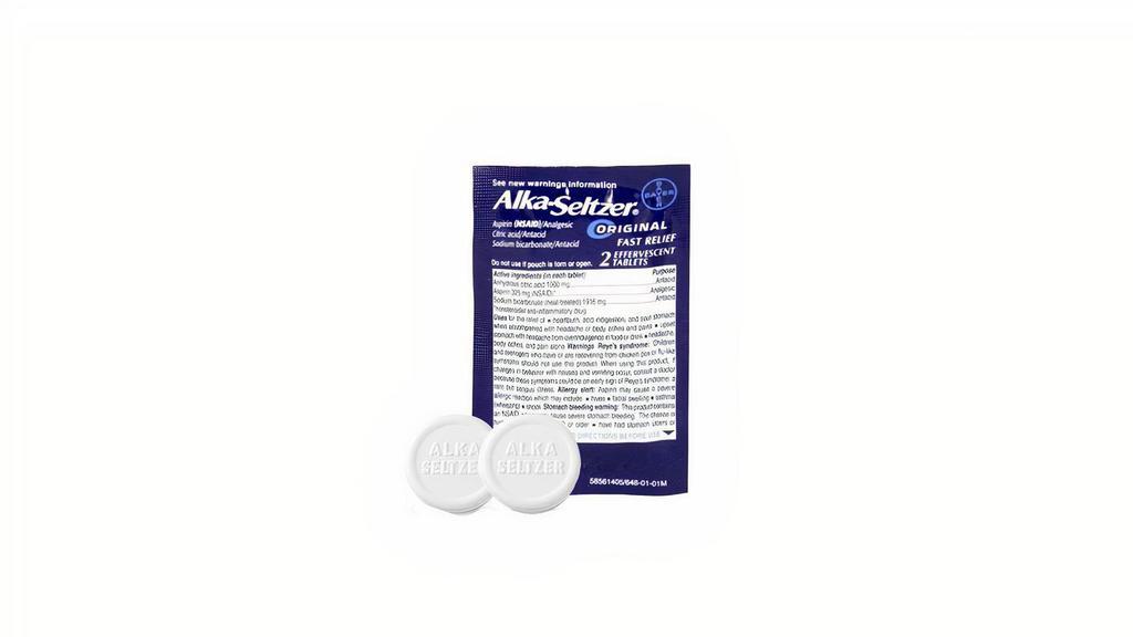 Alka Seltzer Fast Relief Original 2 Tablets · Alka-Seltzer Original Effervescent Tablets - Fast Relief of Heartburn, Upset Stomach, Acid Indigestion with Headache and Body Aches