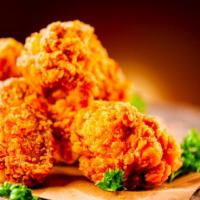 Plain Wings (6 Pieces) · Golden, fried, crispy on the outside, juicy on the inside wings. Served with celery and carr...