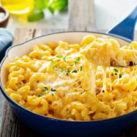 Mac And Cheese · Delicious mac and cheese made with egg pasta, Tillamook cheddar cheese and gruyere cheese ba...