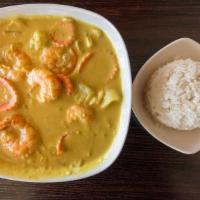 Yellow Curry · Yellow curry paste, potato, onion carrot, and coconut milk