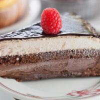 Chocolate Cake · Layers of Chocolate Cake , Hazelnut Cream and Cocoa from Ecuador.