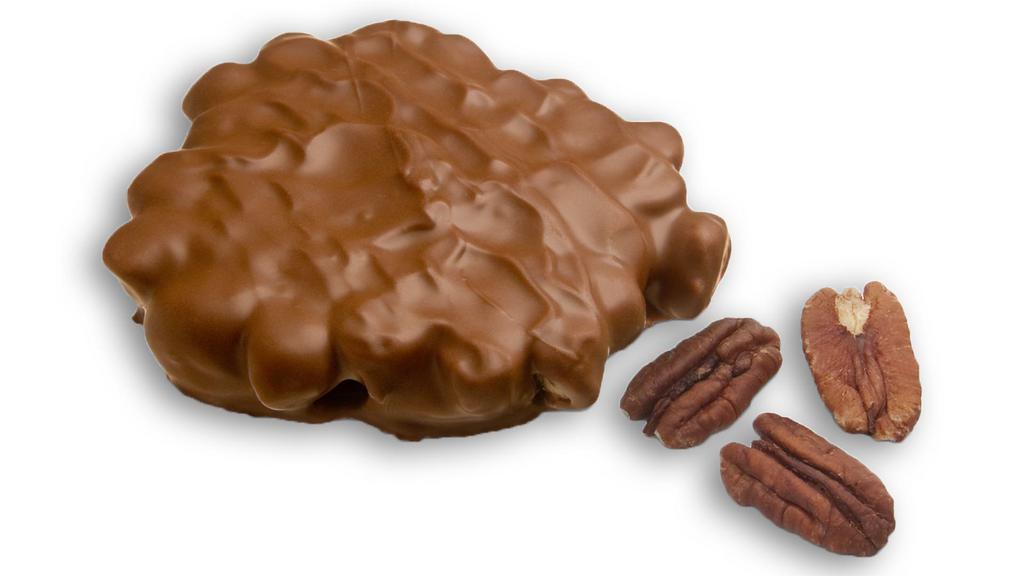 Pecan Bear · Get two of our famous Pecan Bears; caramel center with loads of Pecans in milk chocolate. Choose milk , dark or white; default will be milk chocolate.