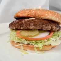 1 Lb. King Burger · Handmade patties from fresh juicy ground beef also include lettuce, tomatoes, pickles, onion...