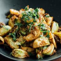 Brussels Sprouts · Fresh Brussels Sprouts sautéed and tossed in exotic spices
