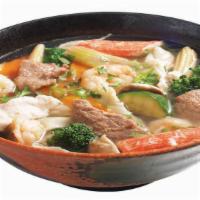 Mandarin Soup/ Caldo De Mandarin · Mandarin Soup (Shrimp; Wontons; Chicken Breast; Beef; and Imitation Crab Meat with Mixed veg...