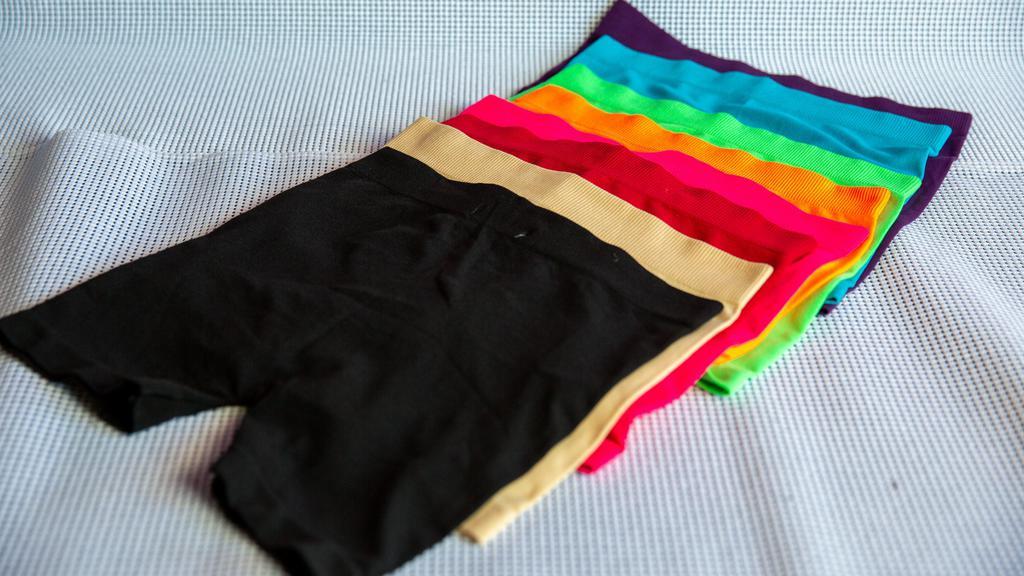 Spandex Shorts · One size fits all. black, blue, red, green, tan.