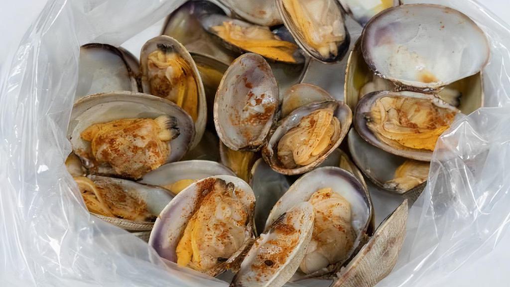 Clams · Whole Manila clams from Washington. Choice of sauce available in-bag only.