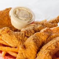 Fried Catfish Basket · Each selection is made to order, hand-tossed in our homemade batter and fried to perfection....