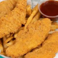 Chicken Tenders Basket · Each selection is made to order and fried to perfection. Served with side of BBQ sauce. Choi...