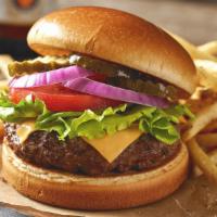 All American Cheeseburger · Choice of Swiss, American, pepper jack or
cheddar cheese