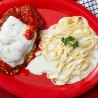 Anthony'S Doubles · Our homemade lasagna and fettuccine alfredo all on one platter. It is an absolute treat to a...