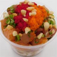 Naked Poke · 4 oz of protein options over brown or white rice with dry seasoning only.