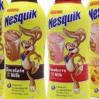 Nestle Nesquik · CHOCOLATE
DOUBLE CHOCLATE
STRAWBERRY
BANANA STRAWBERRY
VANILLA