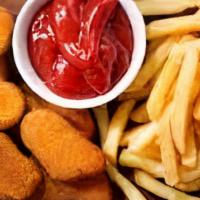 Chicken Nugget & Fries And Soda Combo · 10 piece chicken nugget with fries and 1 can soda of your choice.