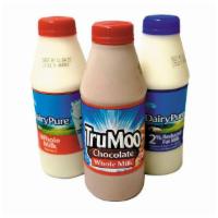 Milk · Choose from whole, 2%, or chocolate milk - One Pint. *Milk supplier may vary by location..