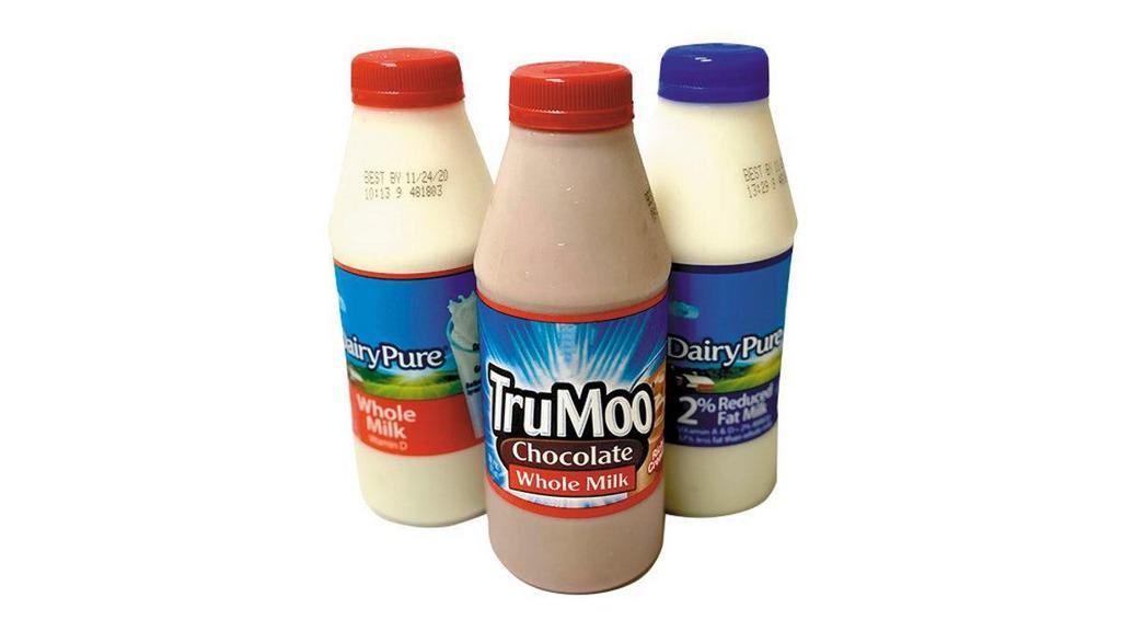 Milk · Choose from whole, 2%, or chocolate milk - One Pint. *Milk supplier may vary by location..