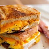 Ham, Eggs, Bacon, Cheese (Toast) · your choice of bread ,white wheat ,croissant
