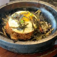 Bulgogi Kimchi Fried Rice · Kimchi fried rice with Bulgogi and a fried egg on top. Served with banchans and miso soup.