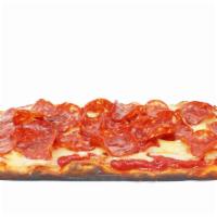 Pepperoni Pizzette · Marinara sauce, mozzarella, pepperoni sprinkled with parmesan